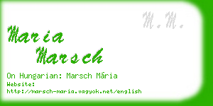 maria marsch business card